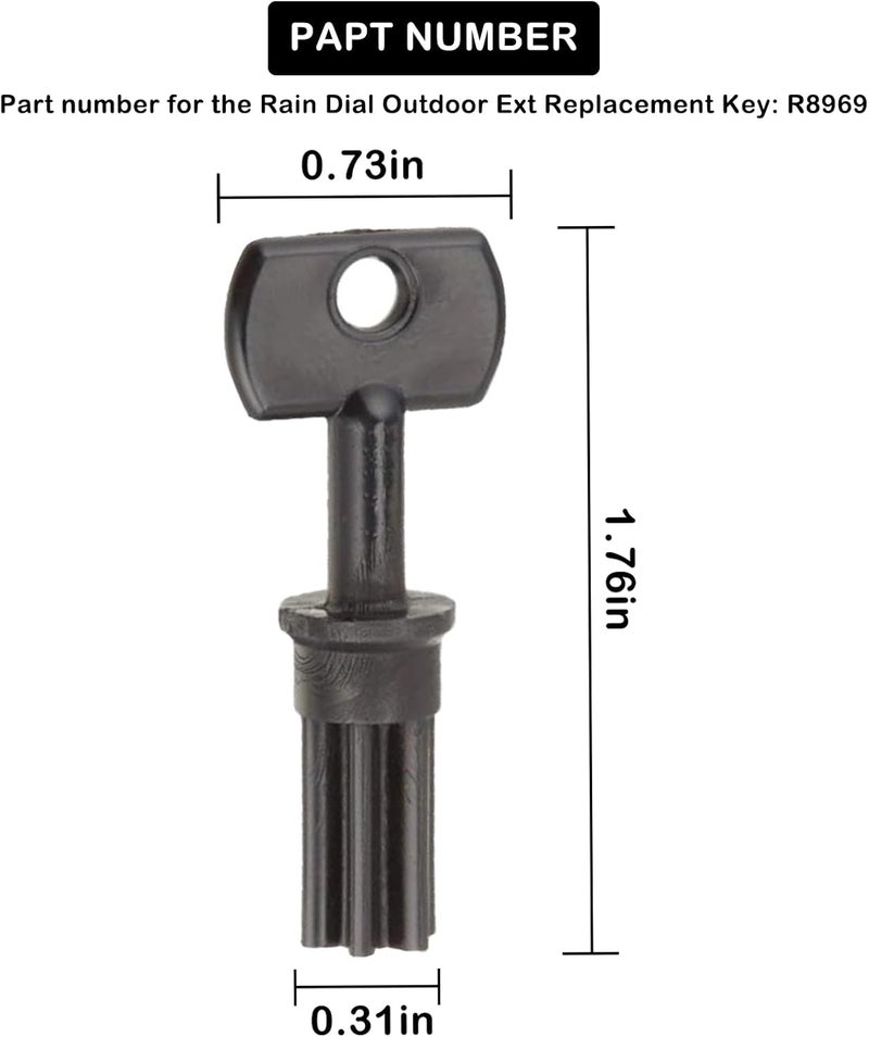 ANTDM R8969 Rain Dial Outdoor Replacement Key, Rain Dial External Controller Key for Irritrol Controller Sprinkler Irrigation Boxes RD600 RD900 RD1200（2 Pack ） - Image 2